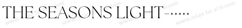 THE SEASONS LIGHT字体转换